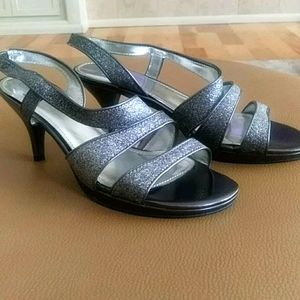 Women's Monet Sparkly Silver Heels